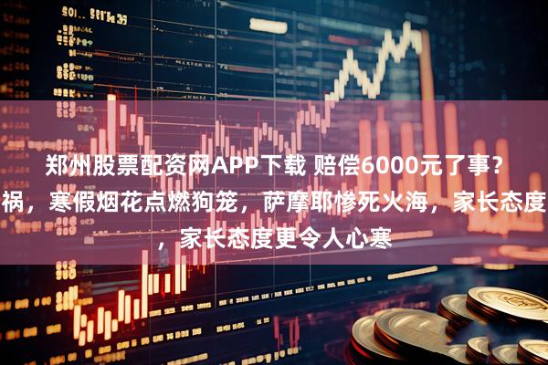 郑州股票配资网APP下载 赔偿6000元了事？熊孩子惹大祸，寒假烟花点燃狗笼，萨摩耶惨死火海，家长态度更令人心寒
